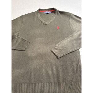 SWEATER MENS LARGE US‎ Polo Assn V NECK  LONG SLEEVE Black PULLOVER